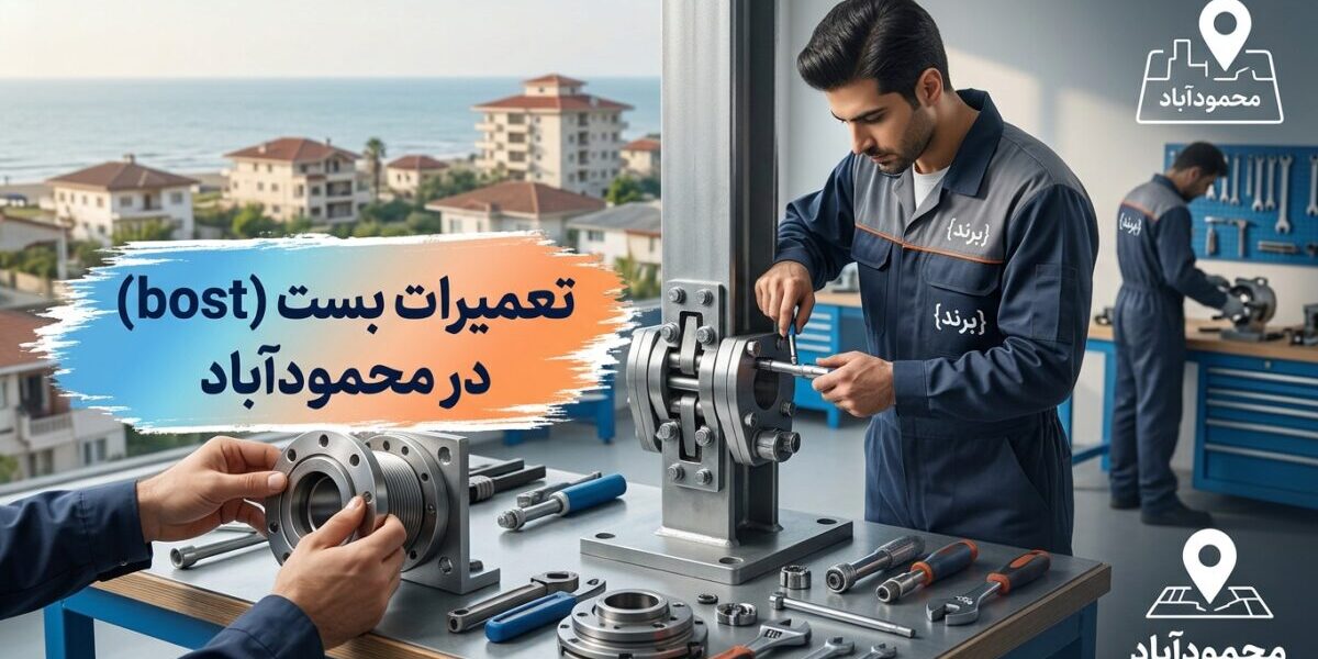 تعمیرکار متخصص در حال تعمیر لوازم خانگی بست در محمودآباد